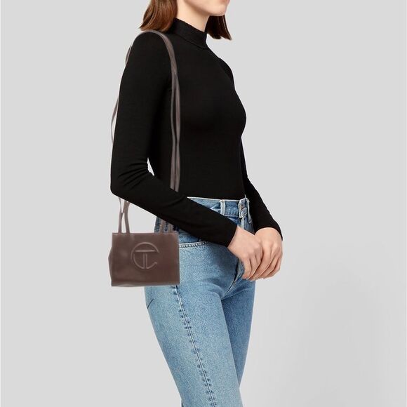 Telfar Vegan Small Chocolate Brown Shoulder Bag - Picture 11 of 11